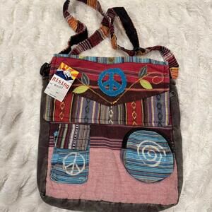 Rising International 100% cotton Boho style bag.
